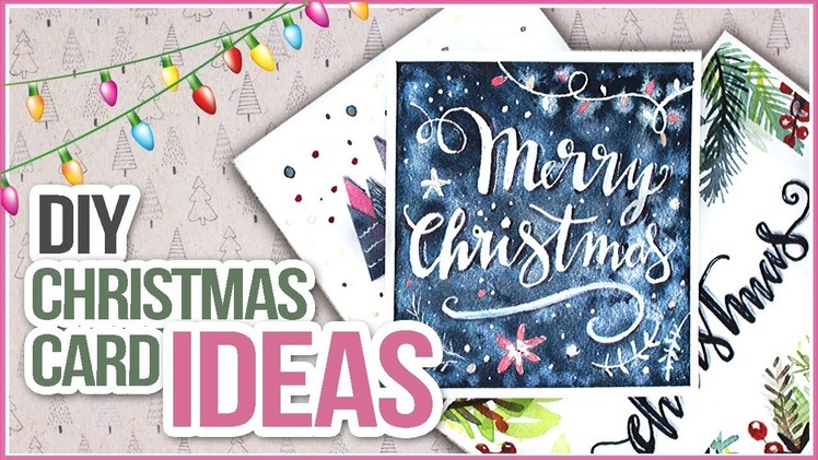 Easy DIY Watercolor Christmas Card Ideas