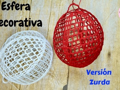 Esfera Decorativa a crochet paso a paso (Versión Zurda)