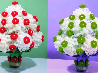 FOAM GULDASTA WITH PLASTIC BOTTEL.NEW DESIGN PLASTIC BOTTEL FLOWER POT. WOOL&FOAM CHRISTMAS TREE