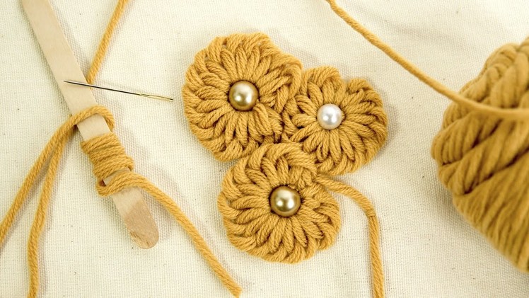 Fun & Easy Flower Ideas: Embroidery Tricks with Yarns by HandiWorks