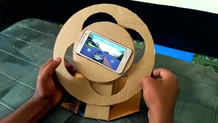 Gaming steering wheel | DIY cardboard racing Steering wheel for android phone