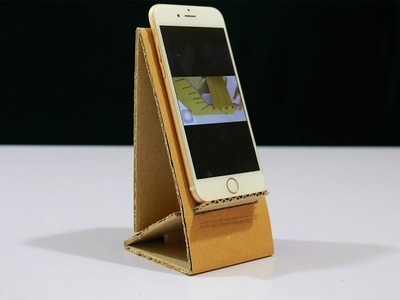 How To Make A Mobile Phone Stand Out Of Cardboard || DIY Cardboard Mobile Phone Stand