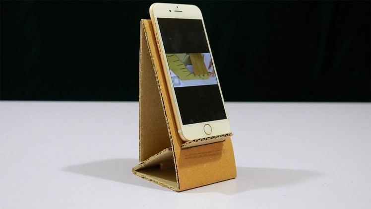 How To Make A Mobile Phone Stand Out Of Cardboard || DIY Cardboard Mobile Phone Stand