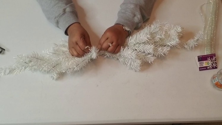 How to: Make a Swag from Dollar Tree Christmas Trees