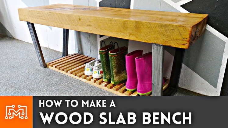 How to Make a Wood Slab Bench. Woodworking & Metalworking