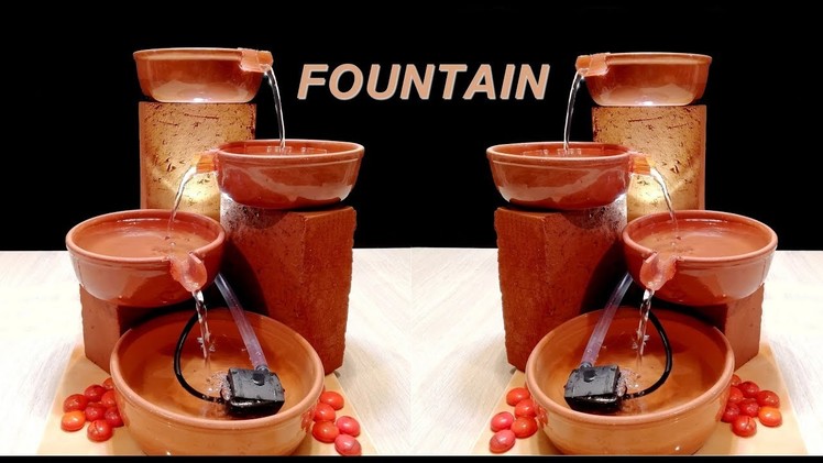 How to make Beautiful Terracotta Fountain for home. DIY