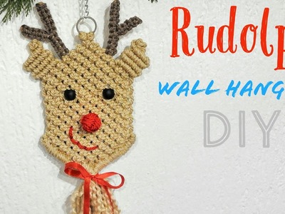 How to Make Rudolph Ornament | Macrame Christmas Wall Hanging DIY