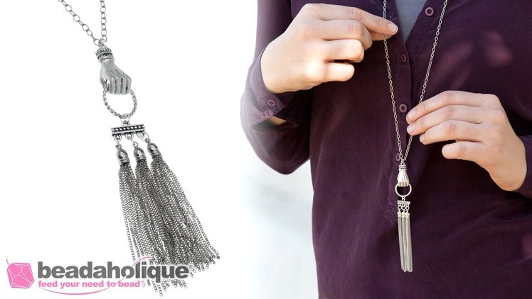 How to Make the Hold Tight Silver Tassel Necklace