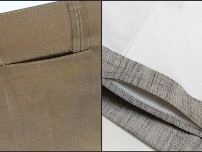 How to sew 2 different types of ticket pocket in pant