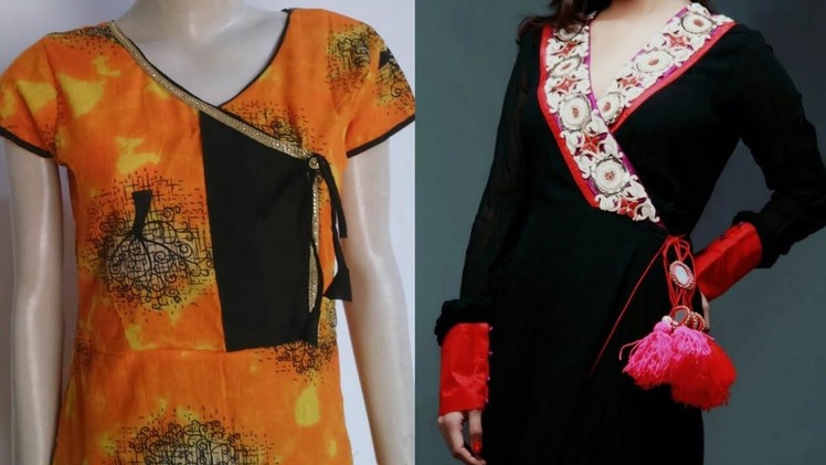 Kurti in angrakha style| how to make kurti in angrakha style step by step tutorial
