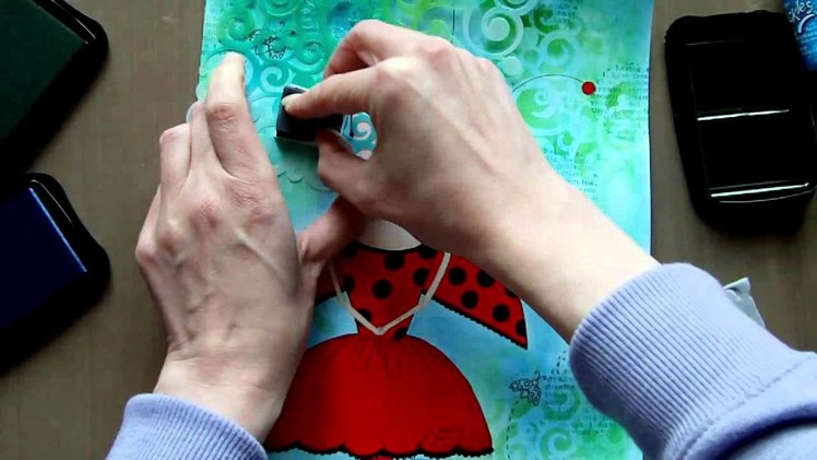 Ladybird - Mixed Media Painting