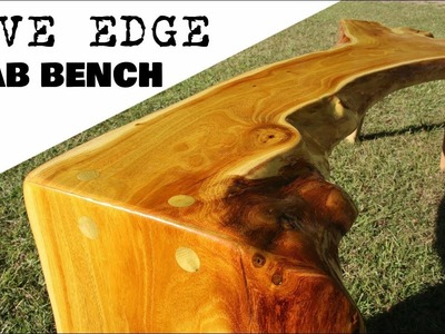 Live Edge Slab Bench - Wood Furniture