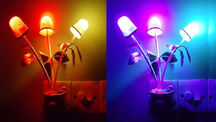 Mushroom lamp with waste material . Really charming mushroom lights