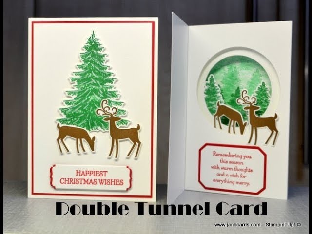No.440 - Double-Tunnel Christmas Card - JanB UK #7 Top Stampin' Up! Independent Demonstrator