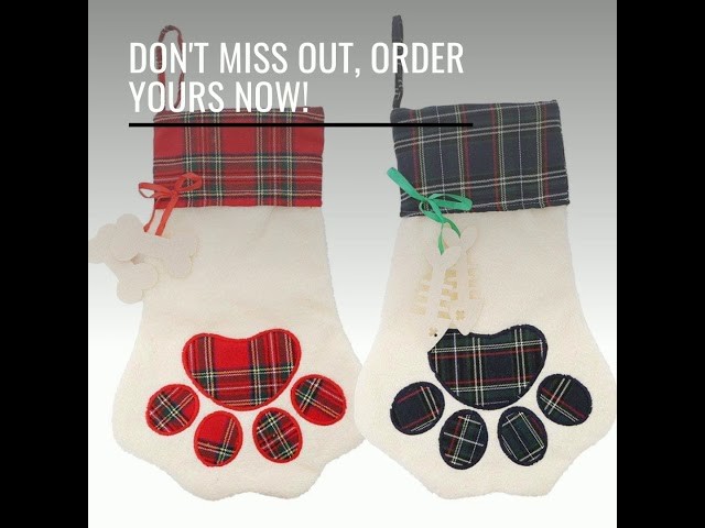 Pet Paw Christmas Stocking