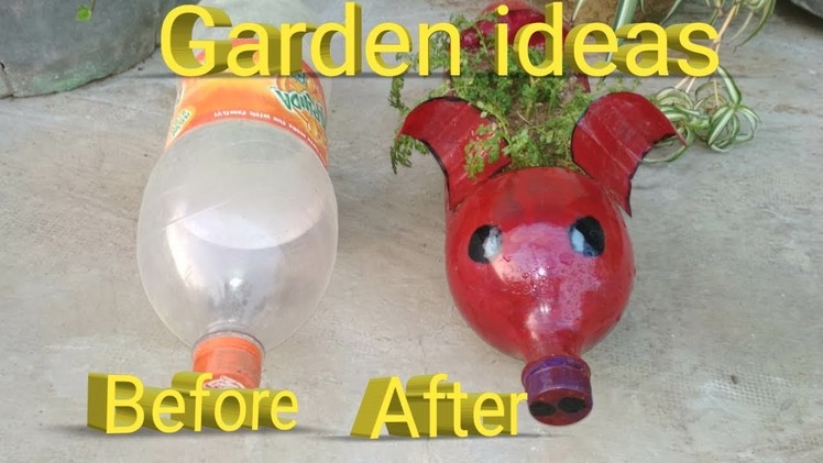 Plastic bottles garden ideas. best out of waste.