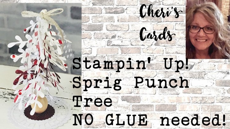 Sprig Punch Christmas Tree - No Glue Needed! - Stampin' Up! Easy Punch Project
