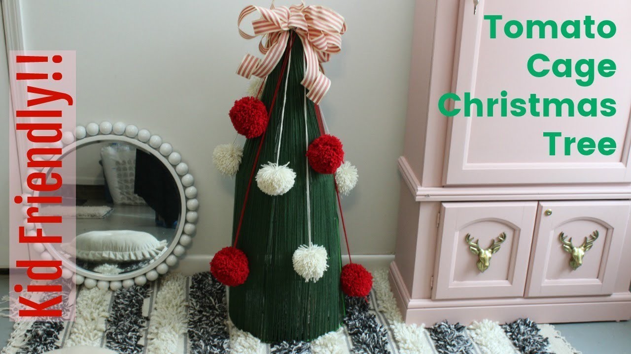 Tomato Cage Christmas Tree for Kids!