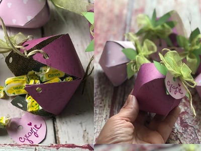 TUTORIAL FACILISSIMO come realizzare  una gift box a forma di fragola ????