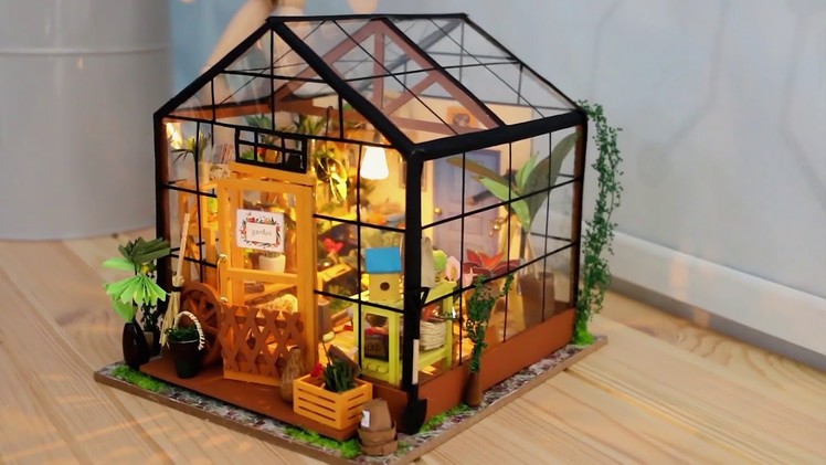 Unboxing Hands Craft DIY 3D Wooden Puzzle DG104 Flower House Miniature House for Crafting