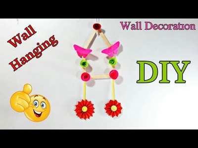 Wall Hanging Craft | Wall Hanging With IceCream Stick And Paper | DIY Arts and crafts | Basic Craft