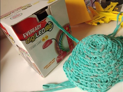Woolen yarn holder box idea for crocheting- Best out of waste