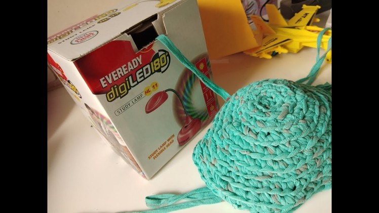 Woolen yarn holder box idea for crocheting- Best out of waste