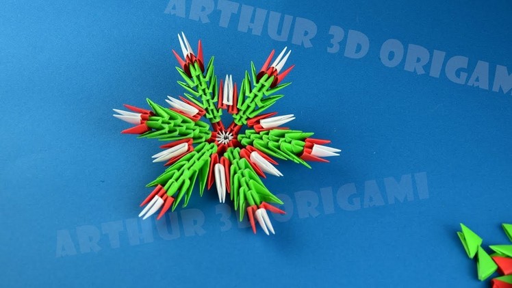 3D Origami How to make a snowflake from paper ✳ DIY