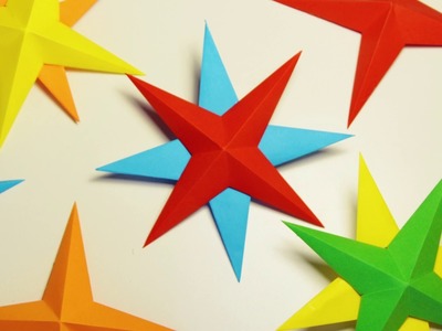 3D Paper Star | DIY Paper Craft Ideas for Christmas Decoration