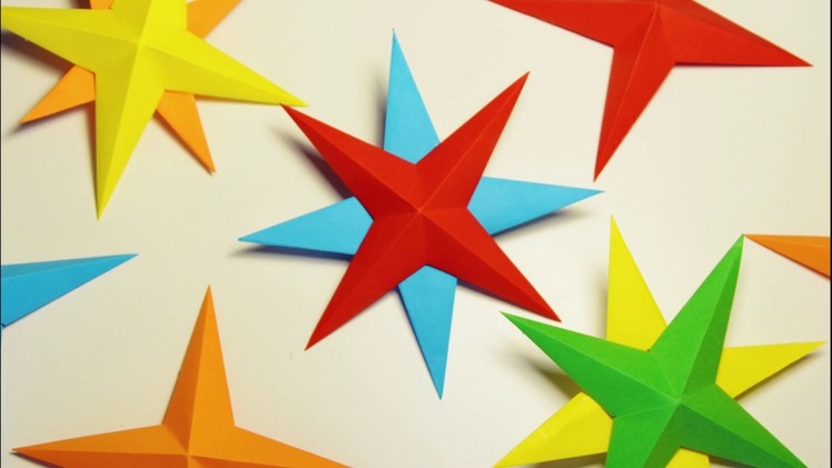 3D Paper Star | DIY Paper Craft Ideas for Christmas Decoration