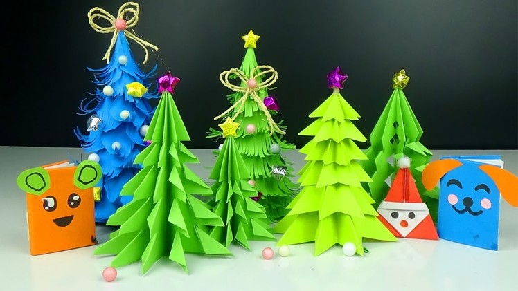 5 DIY Ideas for Christmas Tree Decorations - Easy 3D Paper Christmas Tree - Handmade crafts