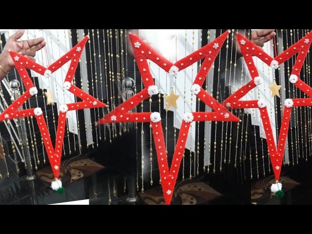 Amazing HOME MADE Woolen Christmas Star TUTORIAL | DIY Homemade Christmas Craft Ideas | Craft India
