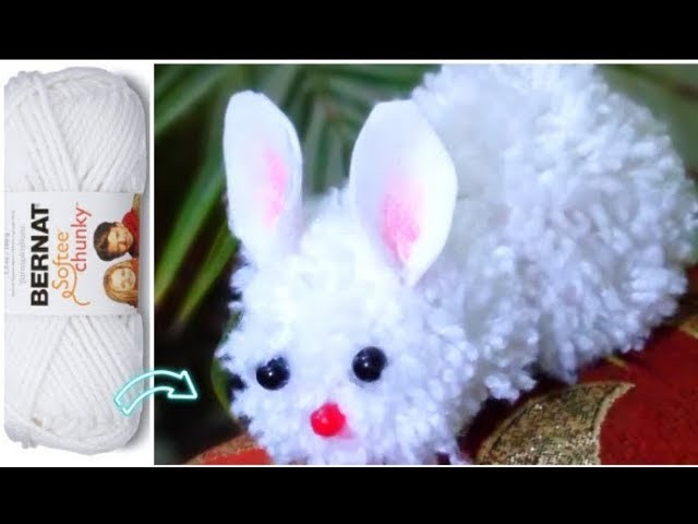 Amazing Woolen Craft Ideas !!  how to make pom pom rabbit with woolen