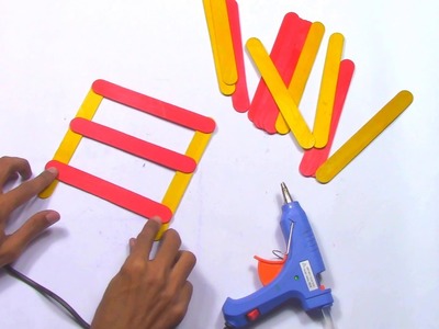 Art and Craft Ideas | How to Make Popsicle Stick or Icecream Sticks Jewellery Organizer