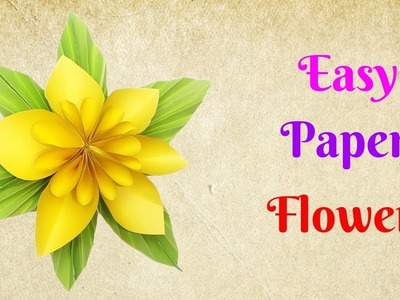 Art And Craft With Paper | Adorable Paper Flowers Idea | Diy Paper Flowers Easy |Kagojer Ful Banano