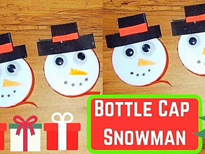 Bottle Cap Snowman Craft | Recycled Snowman Craft Ideas | Snowman Ornaments to Make