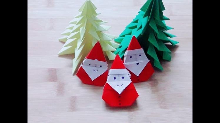 Christmas, santa claus making ,santa claus paper craft, how to make santa claus with paper origami