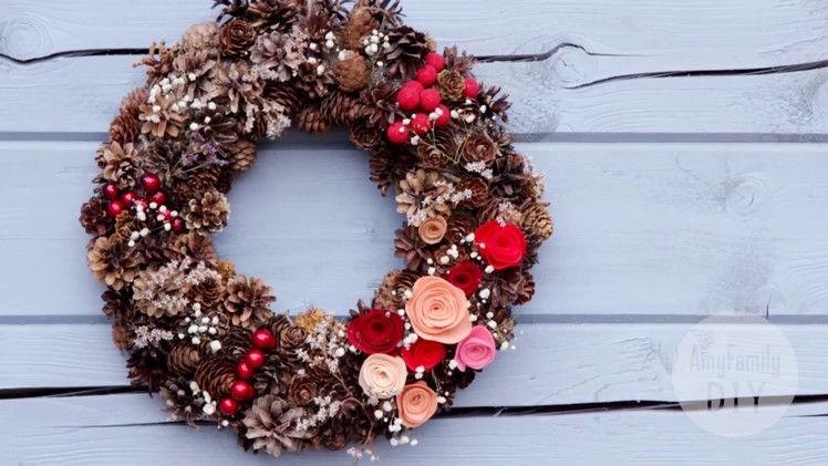 Christmas wreath diy tutorial. Easy and beautiful ❅