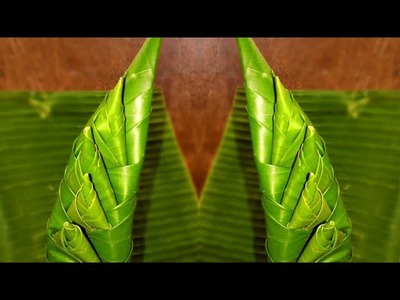 Craft work with  banana leaf