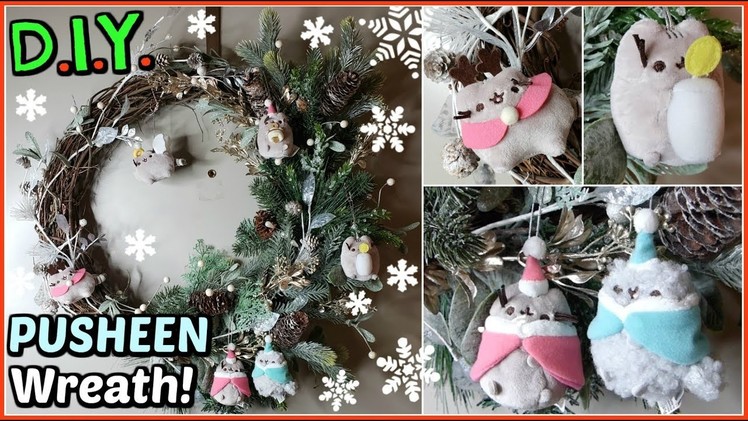 ✂ D.I.Y. Holiday Wreath w.PUSHEEN ORNAMENTS!!! | Craft-With-Me Q&A