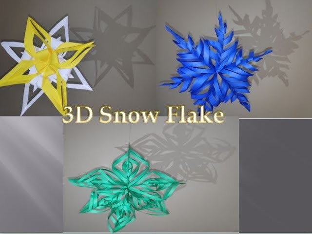 DIY 3D Snowflake Making Tutorial|How to make Paper SnowFlake|New Year Decoration|Art & Cook Channel