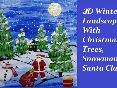 DIY Christmas Trees With Snowman & Santa Claus | 3D Christmas Craft
