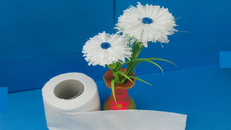 DIY Craft, Super Easy Tissue paper Flower, Beautiful Flower With Tissue paper, Creative Creations