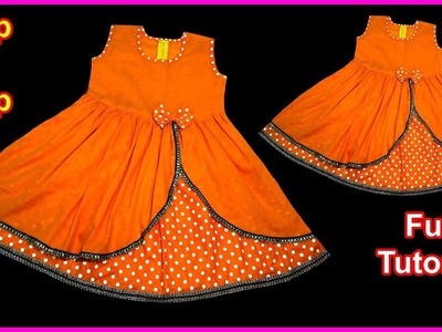 DIY Double Layer Skirt Superb Beautiful Designer Baby Dress Cutting & Stitching Full Tutorial