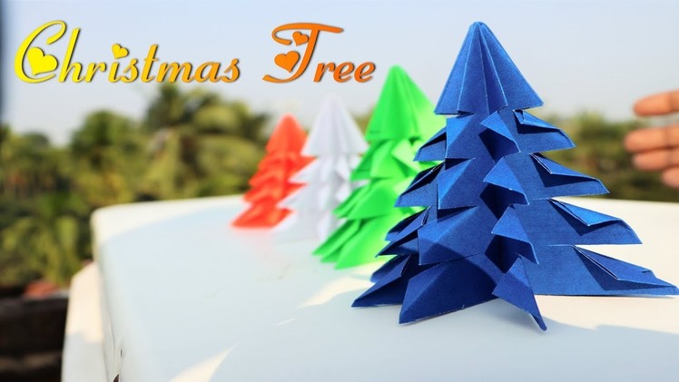 DIY - How To Make Very Easy Paper Christmas Tree || Christmas Tree Craft Ideas || Origami