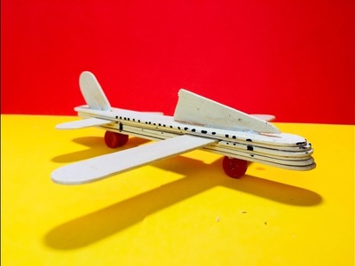 DIY - Make Aeroplane from Ice Cream Sticks - Kids Craft Ideas