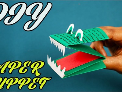 DIY Paper Puppet | How To Make Paper Alligator Mouth | Craft For Children | Art And Craft Video