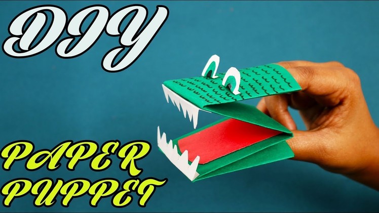 DIY Paper Puppet | How To Make Paper Alligator Mouth | Craft For Children | Art And Craft Video
