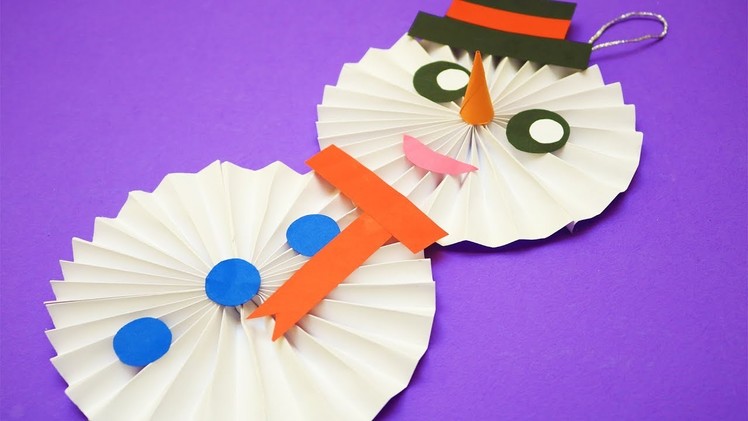 DIY Paper Snowman | Christmas Craft Ideas