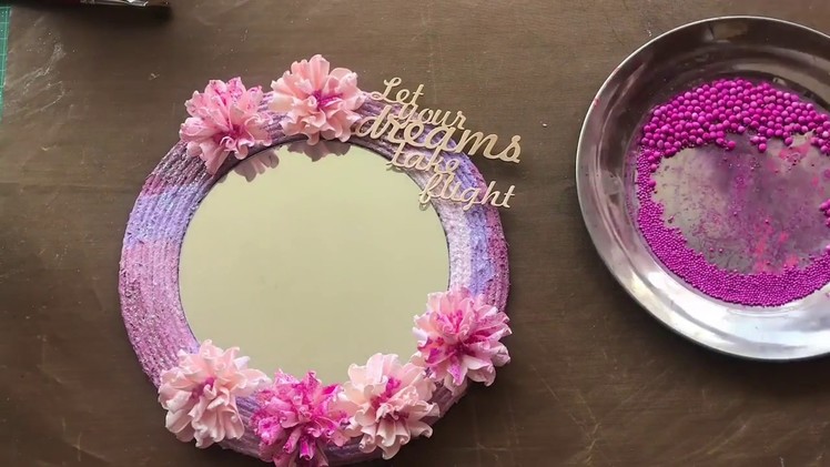 DIY Quick and Easy Glam Wall Mirror Decor Wall Decorating Ideas using Expressions Craft Products